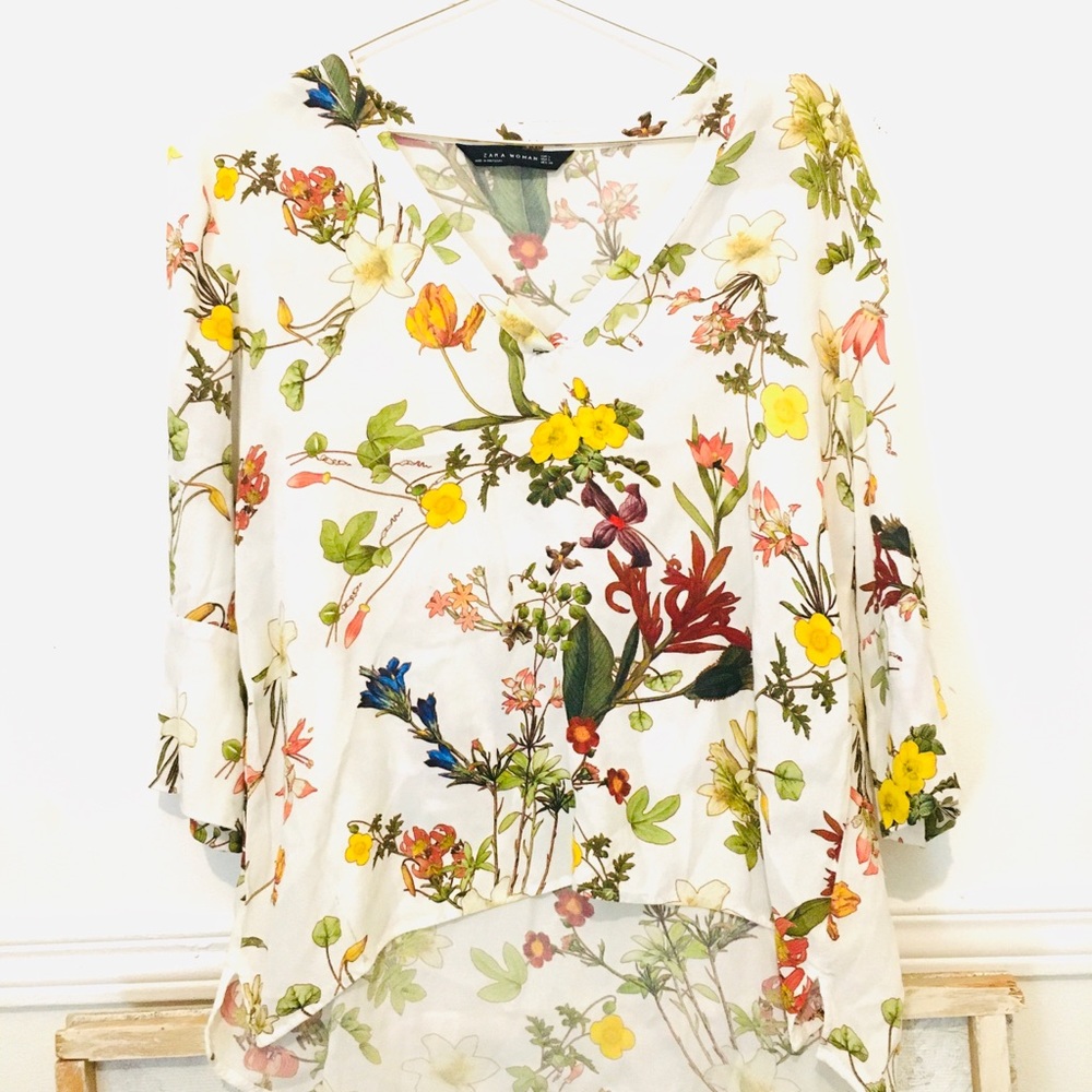 #039 Zara floral blouse